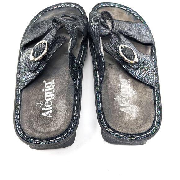 Alegria Womens 8/8.5 Colette Sandals Royals Holographic Iridescent Comfort 38 - Picture 9 of 11